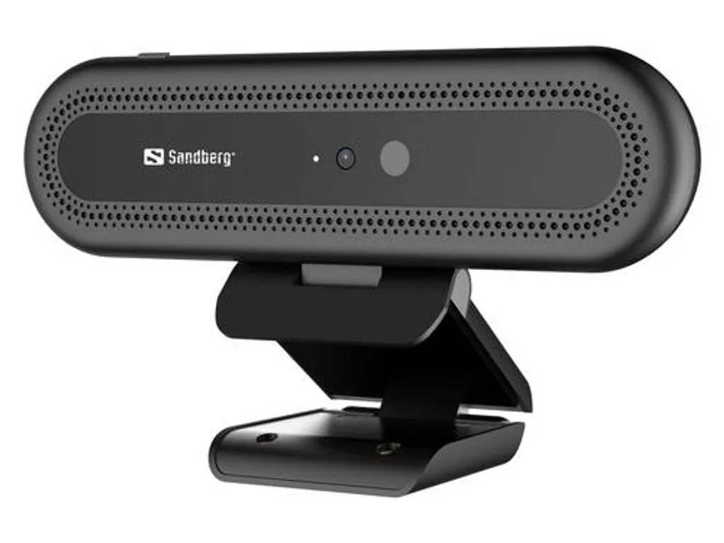Webcam Sandberg 1080P avec reconnaissance faciale Windows Hello noire