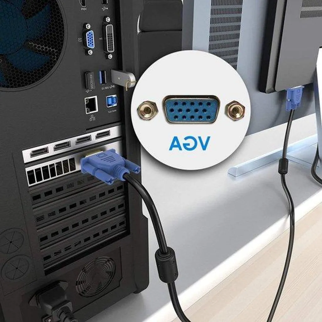 Câble VGA 3m pour Connecter PC Portable sur Vidéoprojecteur ou Télé