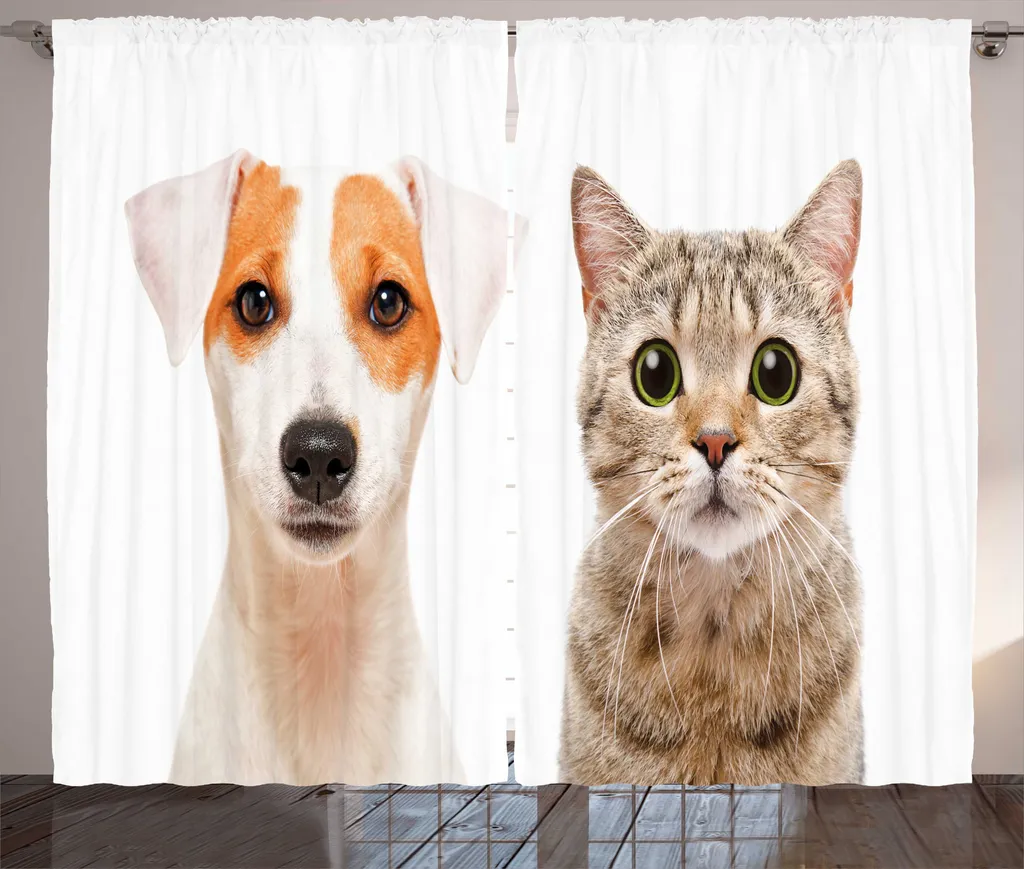 Tenda Camera da Letto ABAKUHAUS Animali Domestici Rustica 280x175