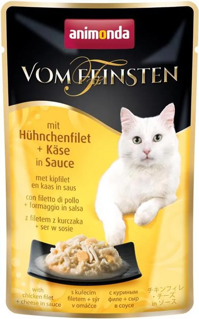 Animonda Vom Feinsten Adult con filetto di pollo e formaggio in salsa 50gx18