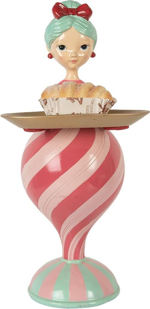 Clayre & Eef Dekorationsfigur Mädchen 22x20x46 cm Rosa Produktbild 