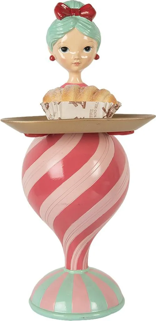 Figurine Fillette Rose 22x20x46 cm Clayre & Eef en Plastique Déco
