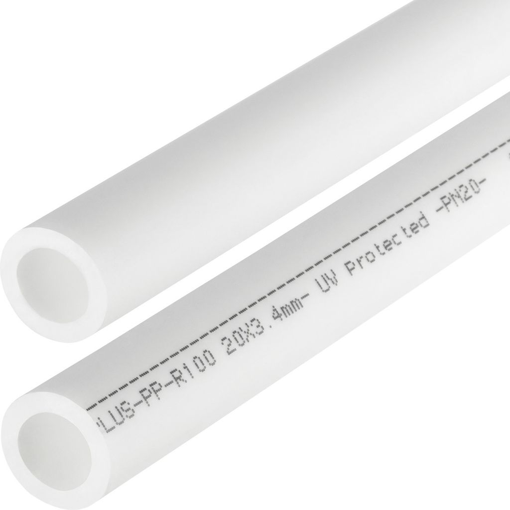 Ø 20mm x 2 Meter, PPR Aqua Plus Rohr in Weiß | Wasserrohr, Produktbild 