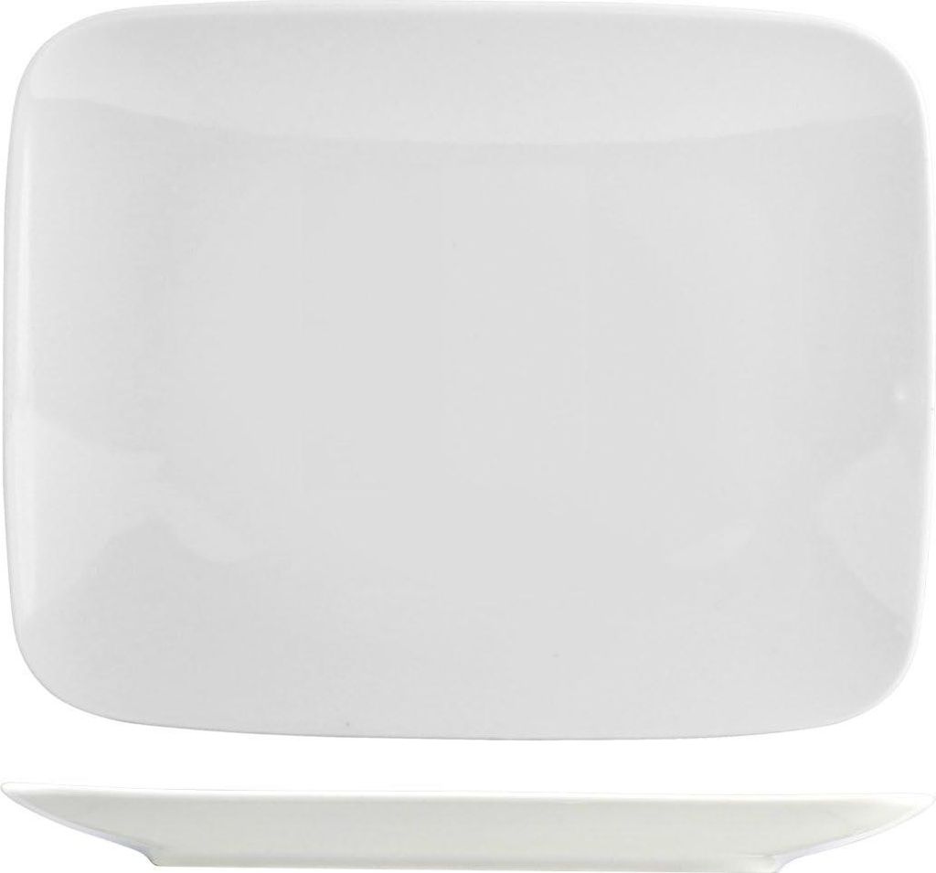 H&H Kyoto 6er Set Obstteller, weißes Porzellan, 22x18cm