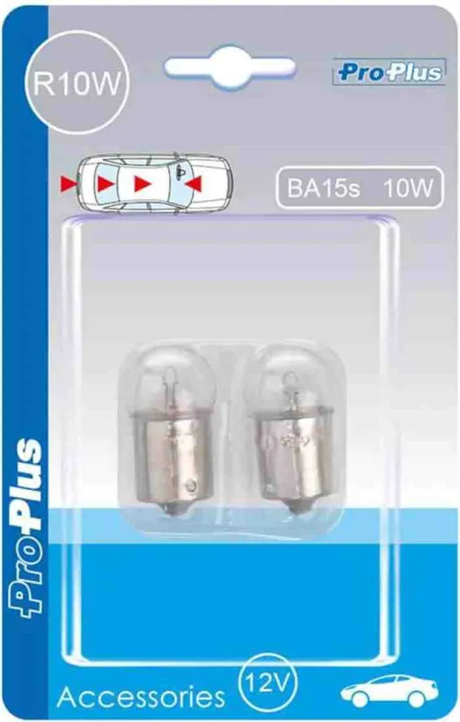 Kit 2 Lampadine R10W 12V 10W BA15s per Luci Posizione e Targa