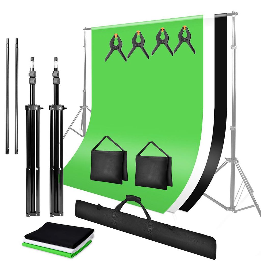 Ikodm 3x2 m Sistema di sfondi per studio fotografico   Set Immagine del prodotto 