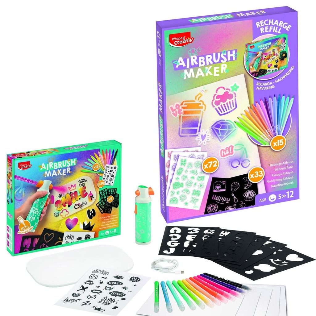 Maped Airbrush Maker Set Sprühgerät 907080 und Nachfüller Produktbild 