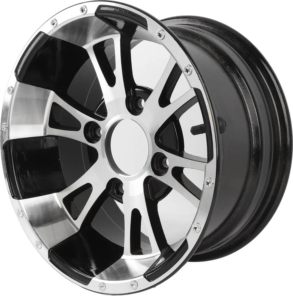 Jante 12 pouces pour Go Kart et quad ATV aluminium 4 trous universelle