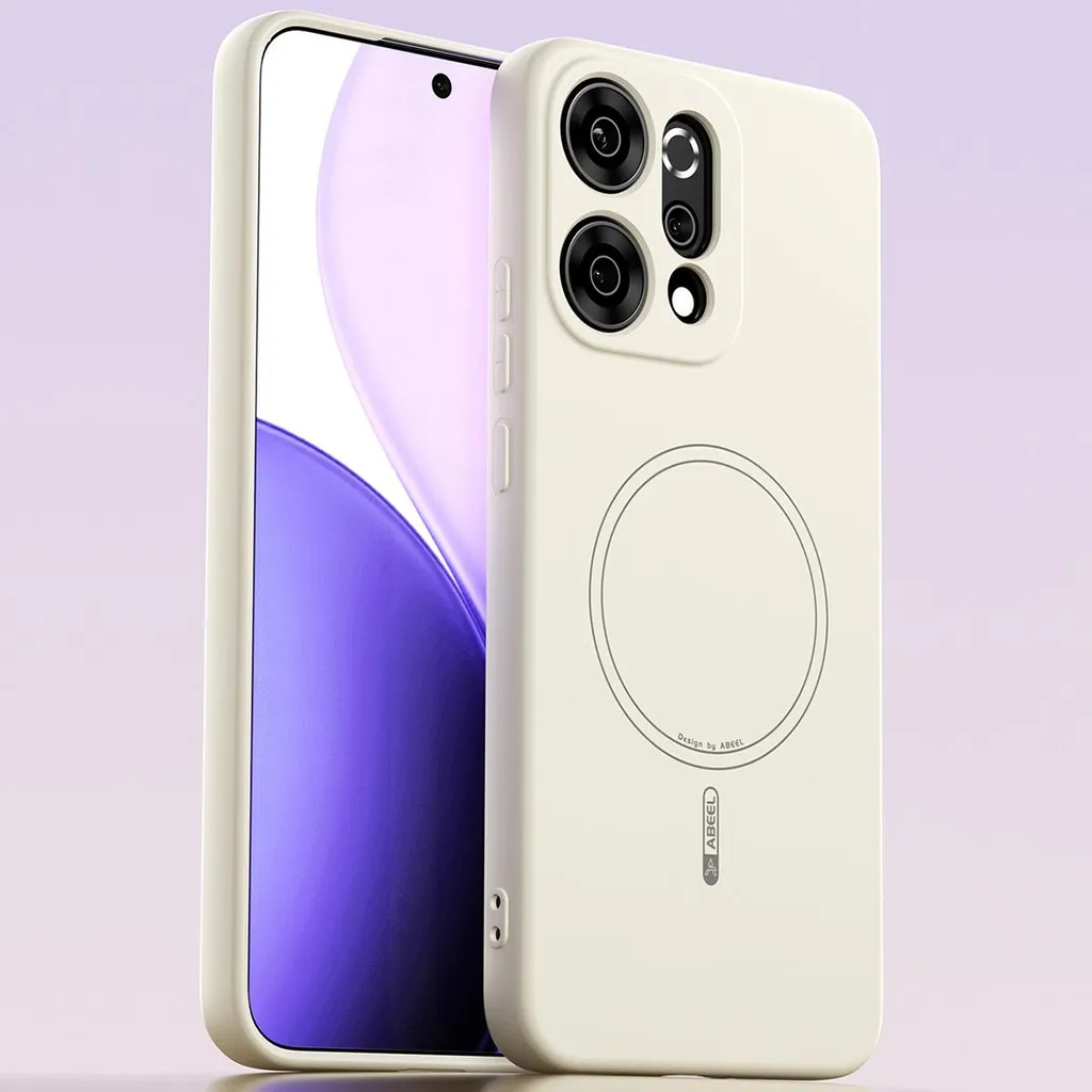 Topme Custodia In Silicone Per OPPO Reno Z (6.4 Pollici) - Cover Con Bordo Dorato Riflettente, TPU Resistente, Bianco - 2