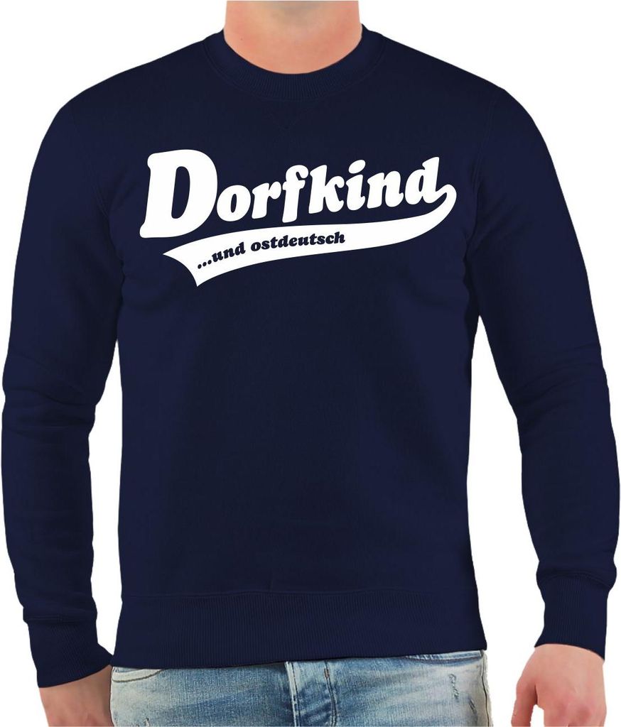 Herren Sweatshirt Dorfkind und ostdeutsch