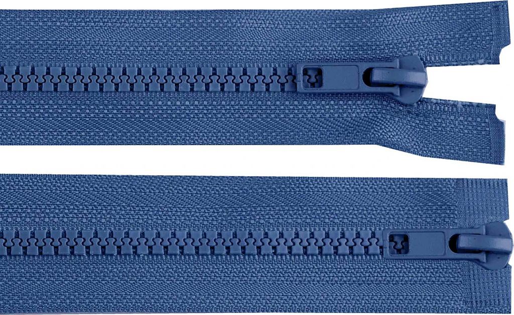 1 Reißverschluss 2-Wege 5mm 75 cm teilbar Autolock Doppelzipper Farbwahl,jeansblau