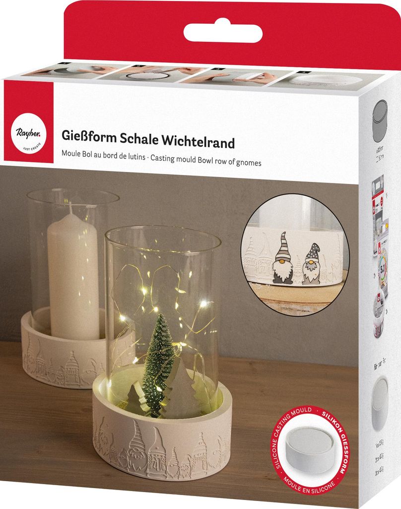 Rayher Silikon Gießform Schale Wichtelrand, ø 13,5cm x H Produktbild 