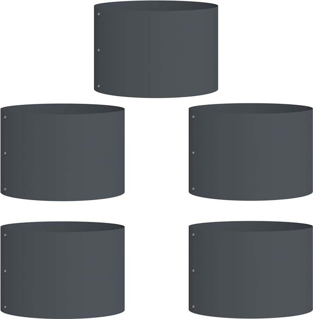 vidaXL Pflanzenring 5 pcs Anthrazit 30 x 30 x 20 cm