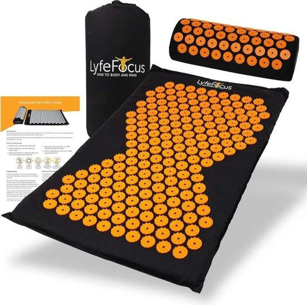 Set de massage d'acupression : tapis et oreiller ergonomique pour le dos