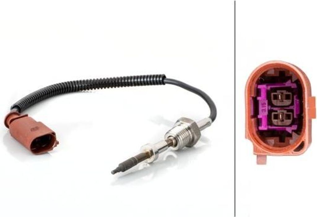 HELLA 6PT 014 494-721 Abgastemperatursensor OE 03L906088E kompatibel mit A4 8K, A5 8T, A5 8F, Q5