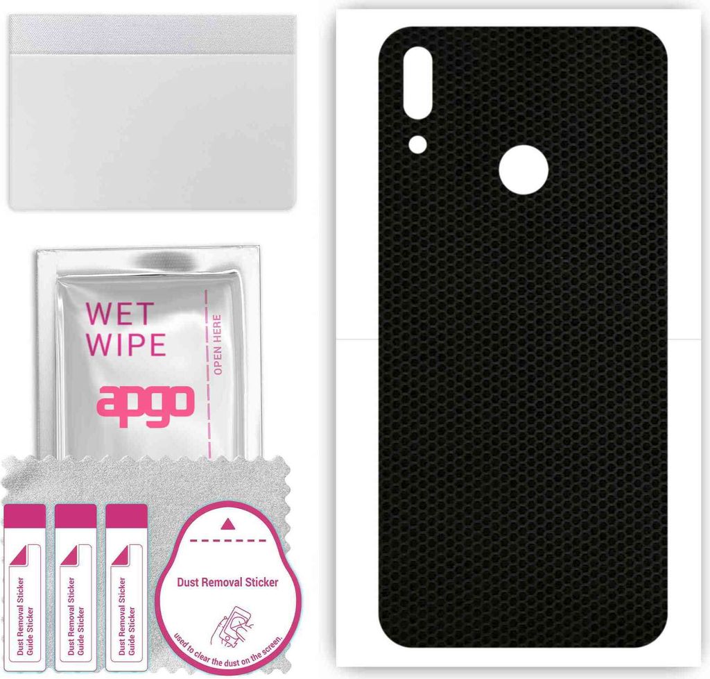 apgo Rückseite Schutzfolie, Skin, kompatibel mit Huawei Y7 Prime, Hinten Displayschutzfolie aus Vinylfolie, kratzfest, einfache Montage - Matrix