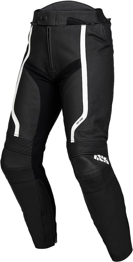 IXS Sport RS-600 1.0 Motorrad Lederhose, schwarz/weiß, Long 102