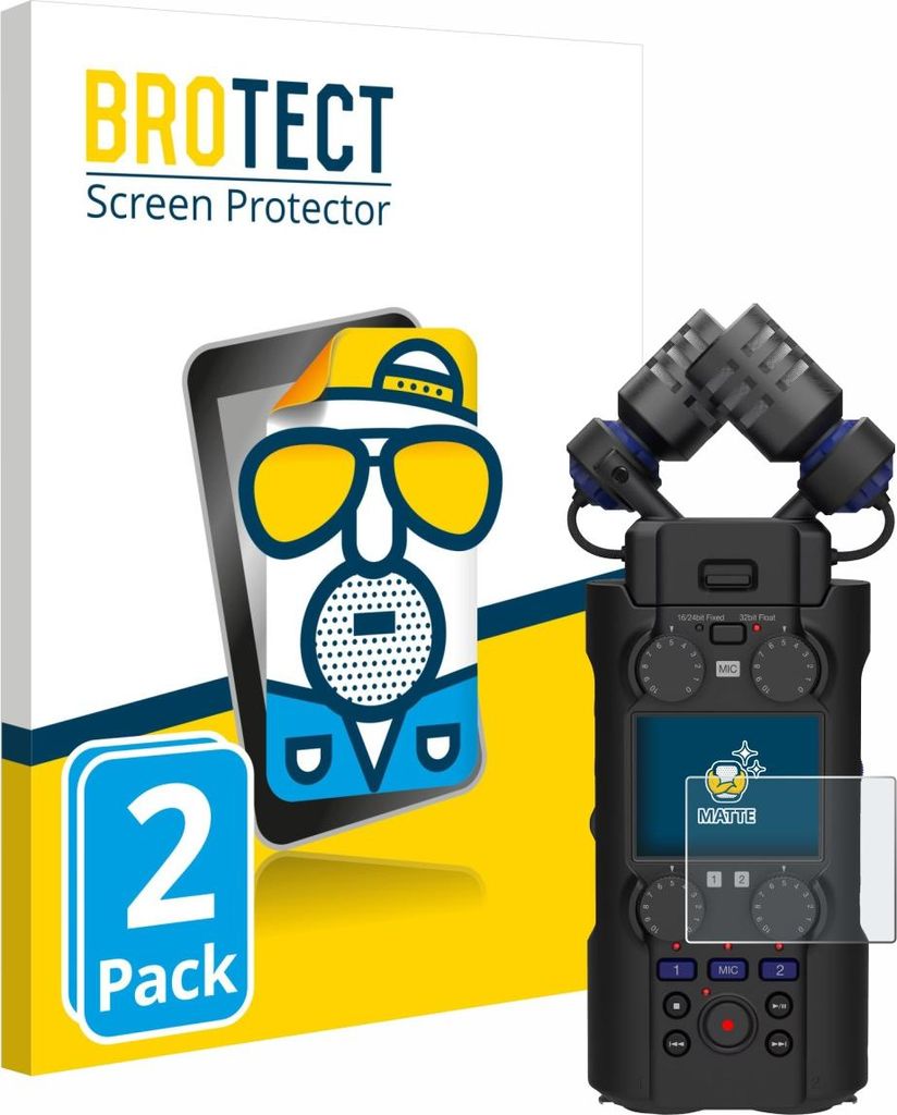 2x BROTECT Schutzfolie für Zoom H5 Studio Displayschutz Displayschutzfolie Folie Matt Entspiegelungsfolie