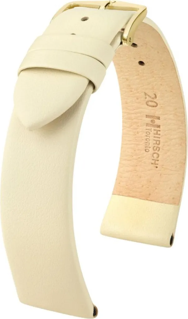Offerta Cinturino Hirsch Toronto 18mm Beige | Pelle Vitello M