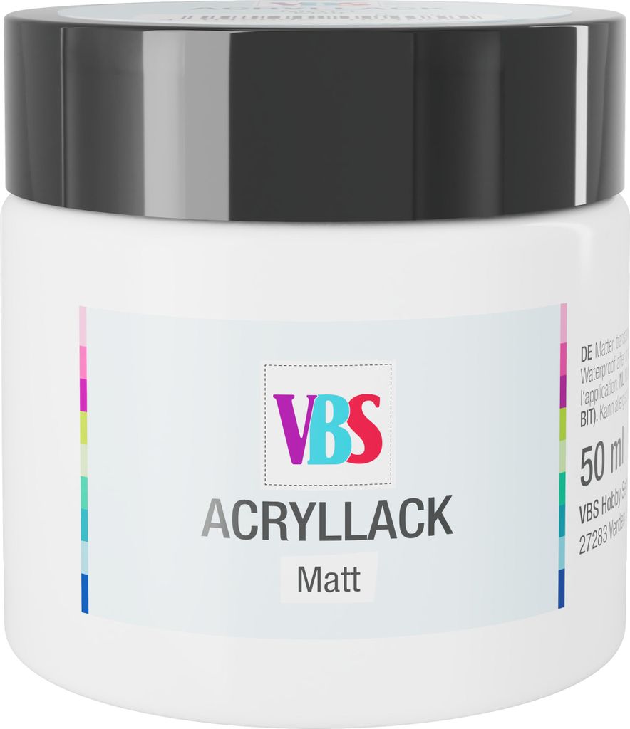 VBS Acryllack Matt Transparent 50 ml – wasserfest, Produktbild 