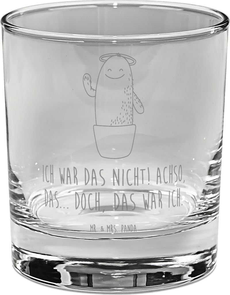Mr. & Mrs. Panda Glas Kaktus Heilig - Transparent - Geschenk, Lustig, Freundin, Bruder, Cocktailglas, Frech, gravur, Eltern, Tumbler, Longdrinkglas...