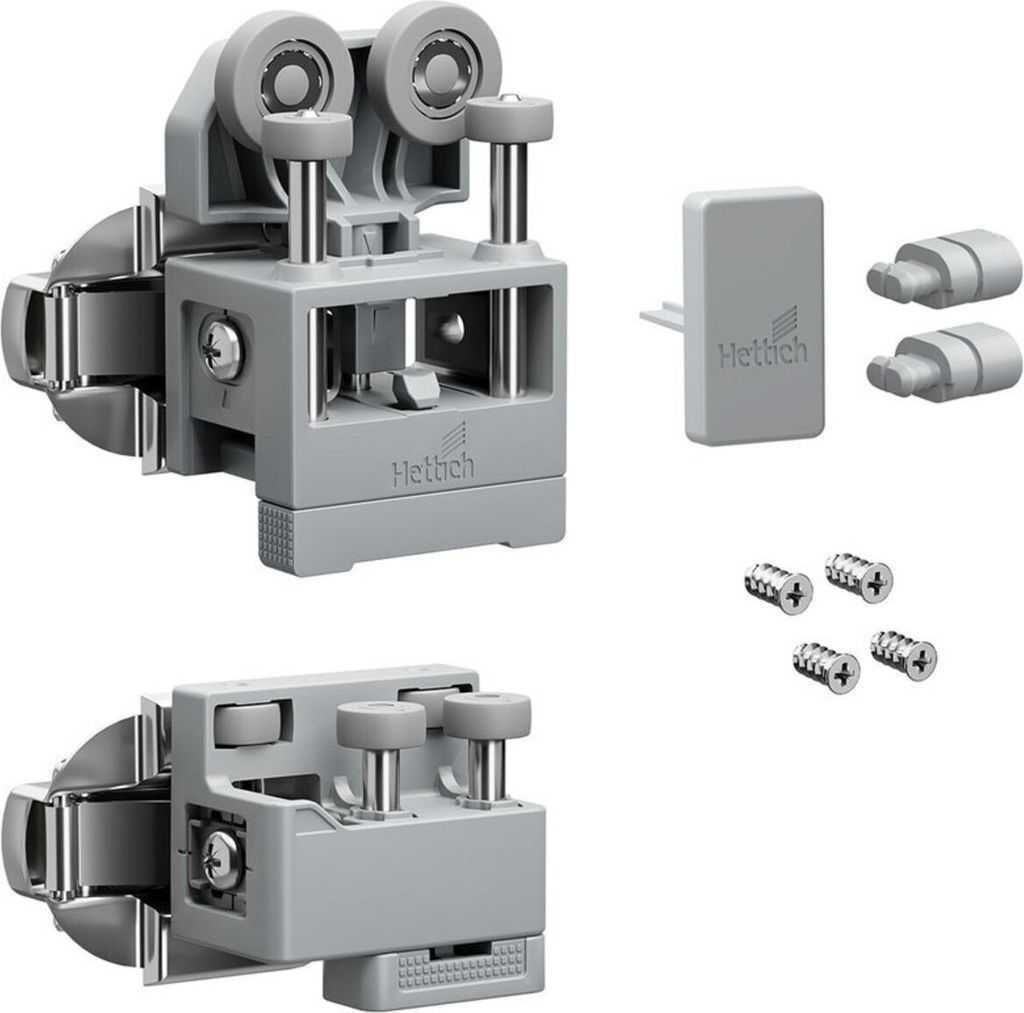 Hettich Set WLL PC, mittel, o. SA , links, grau Produktbild 