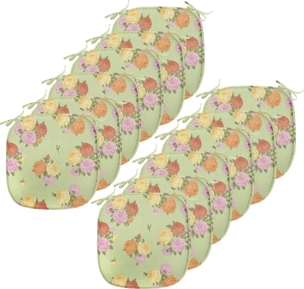 Cuscini Sedie 40x40 Impermeabili ABAKUHAUS Shabby Flora 12 Pack
