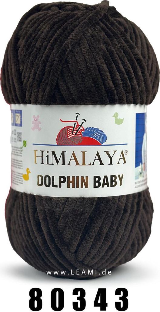 Himalaya Dolphin Baby Wolle 343 Schokolade, Weich & Perfekt Produktbild 