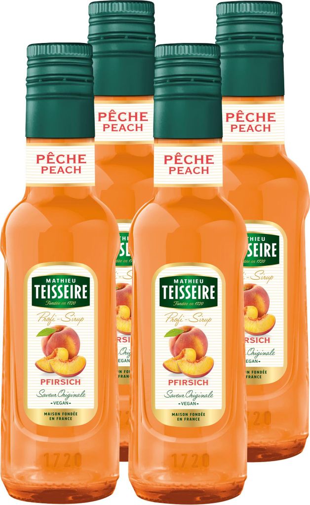 Mathieu Teisseire Getränke-Sirup Pfirsich 0,25L (4er Pack)