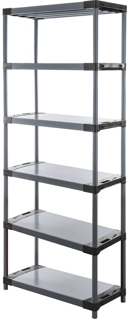 Kunststoffregal BIG GREY BEAR | Extra-Tall | HxBxT 220x90x46cm | Fachlast 160kg | Grau