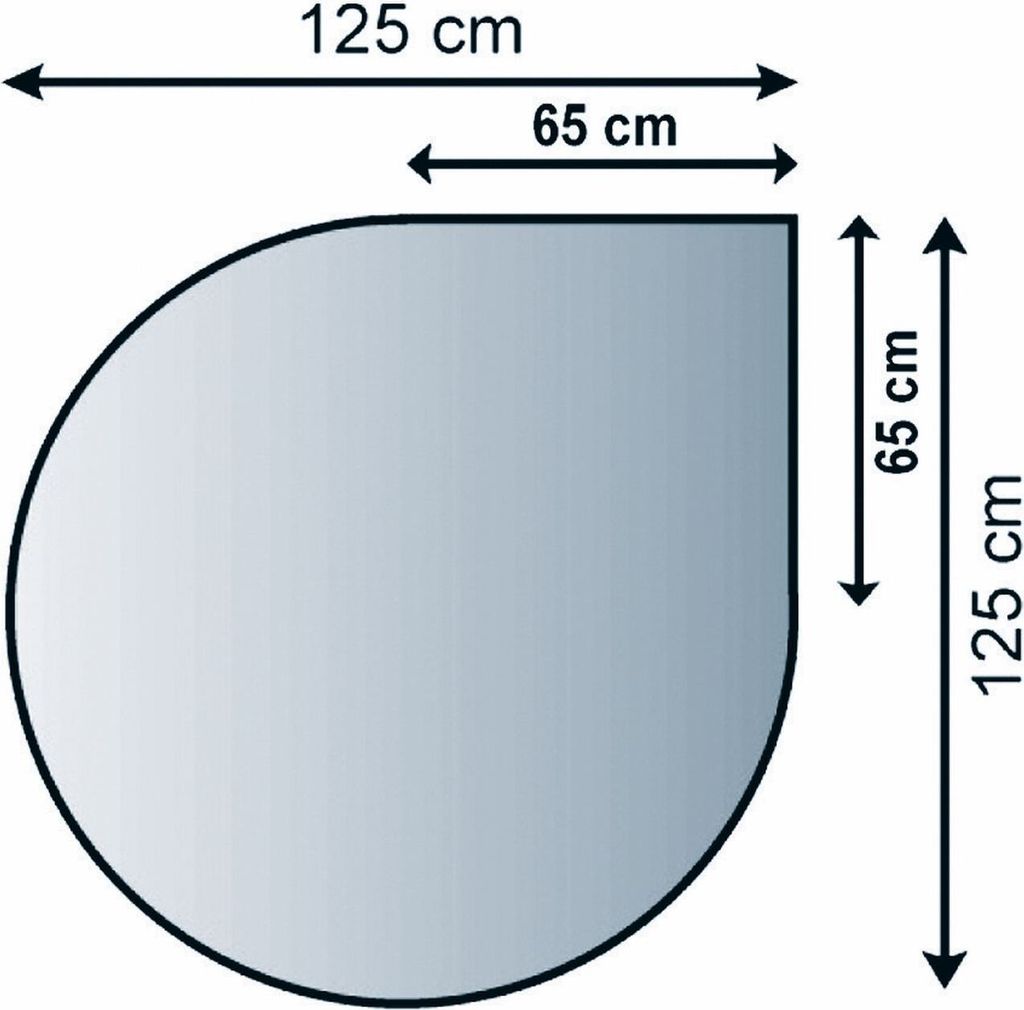 Glasbodenplatte, Bodenschutzplatte, Glasvorlegeplatte, 8mm, Produktbild 