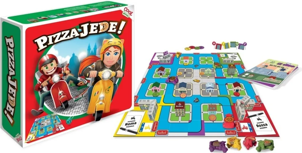 Pizza Goes Cool Games - Jeu de rapidité avec 54 cartes et pions tactiles