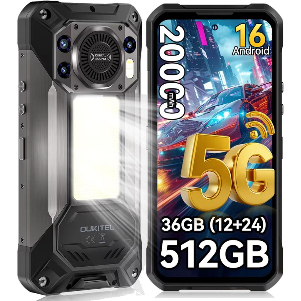 OUKITEL WP61 Outdoor Handy 5G 36GB+512GB Android 16 Outdoor Produktbild 