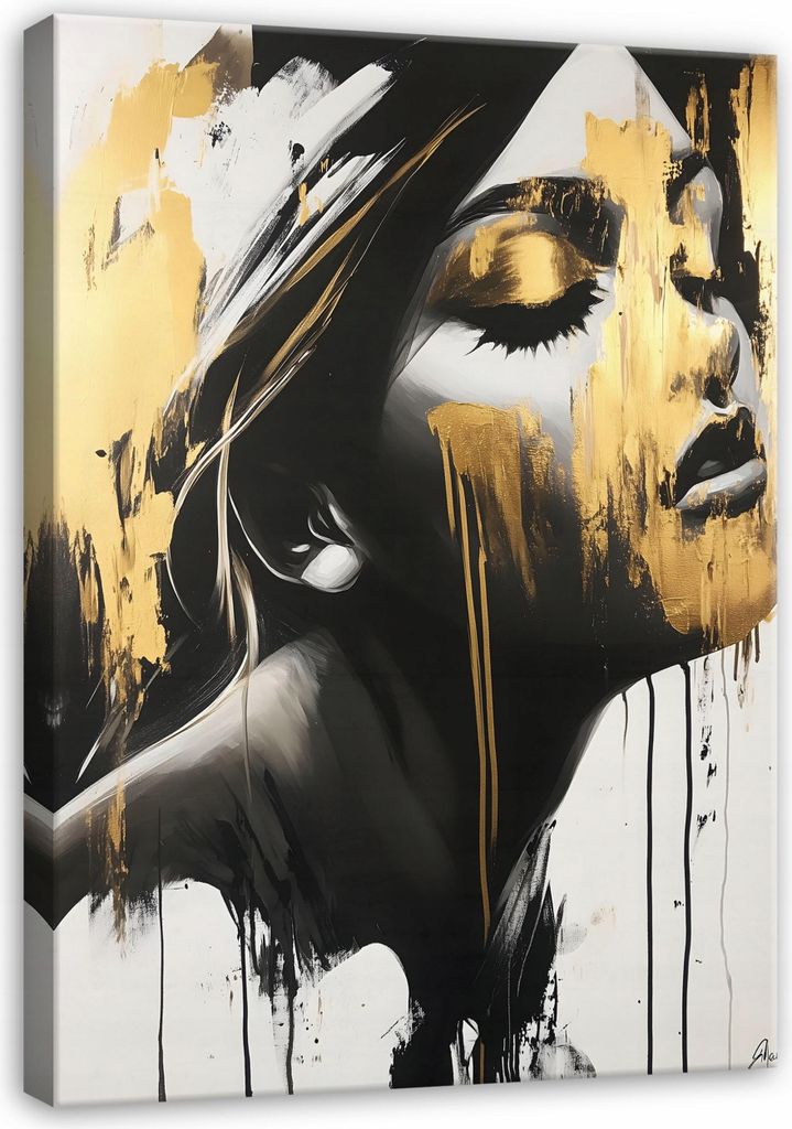Leinwandbilder Wandbild Abstrakt Frau 100x75 cm XXL Modern Leinwand Bilder Leinwandbild Wohnzimmer Schlafzimmer Wanddeko