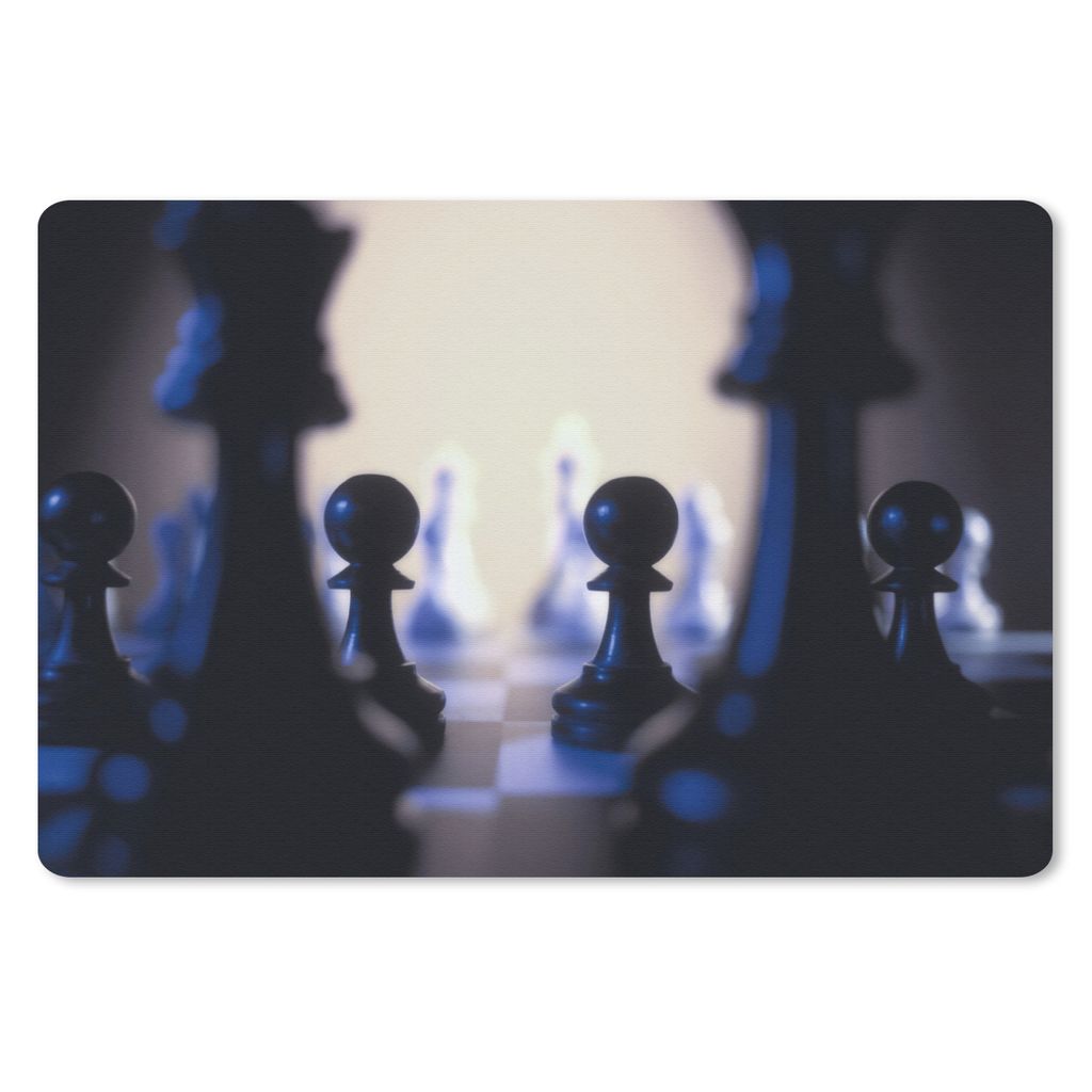 MuchoWow Mauspad Mousepad Die schwarzen Schachfiguren 27x18 cm - Mousepads - Maus Mat - Pad - Mausunterlage - Büroartikel - Desk Matten