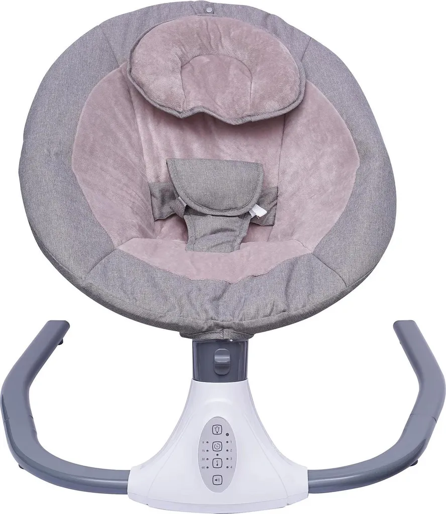 Balançoire Bébé Bluetooth avec Télécommande et Filet Amovible Jusqu'à 20kg