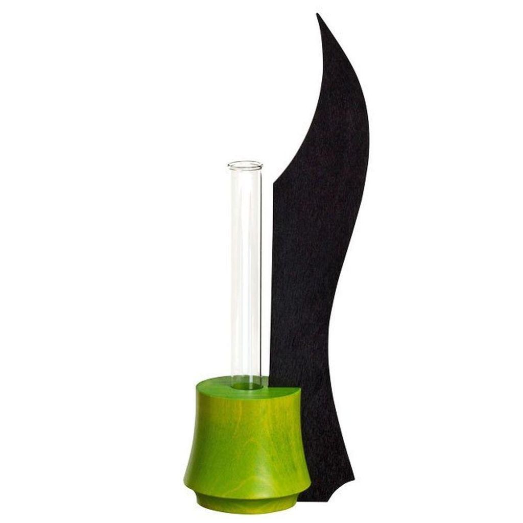 Tischdekoration Tischvase Anthrazit Lindgrün BxHxT 9x25x6,5cm NEU