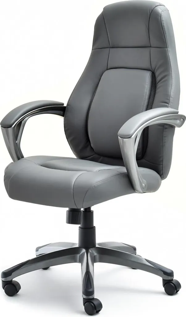 Chaise de bureau VILDA grise idéale pour le télétravail et petit espace