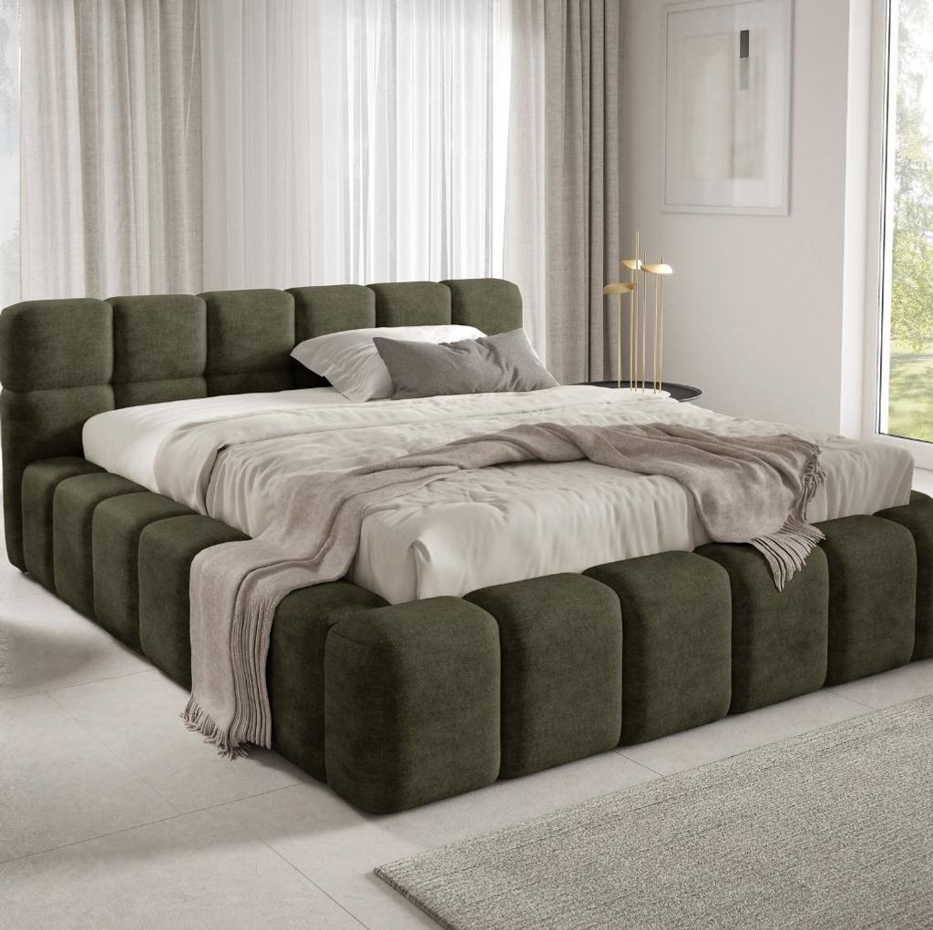 Łóżko tapicerowane NUBO Premium 160x200 cm z pojemnikiem na Zdjęcie produktu 