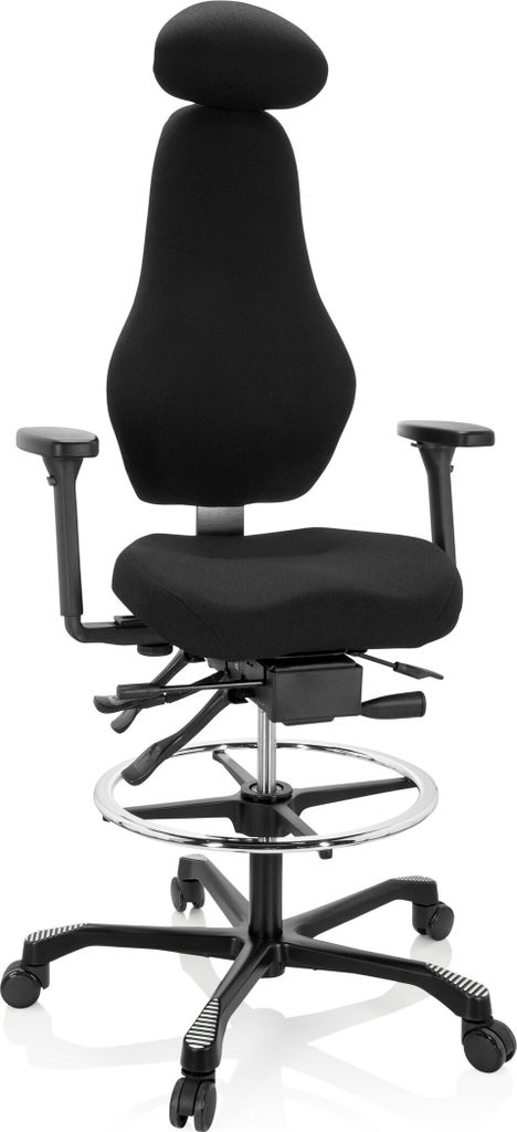 hjh OFFICE Counterstuhl RESISTIO WORK Arbeitsstuhl mit Armlehnen (höhenverstellbar) Stoff