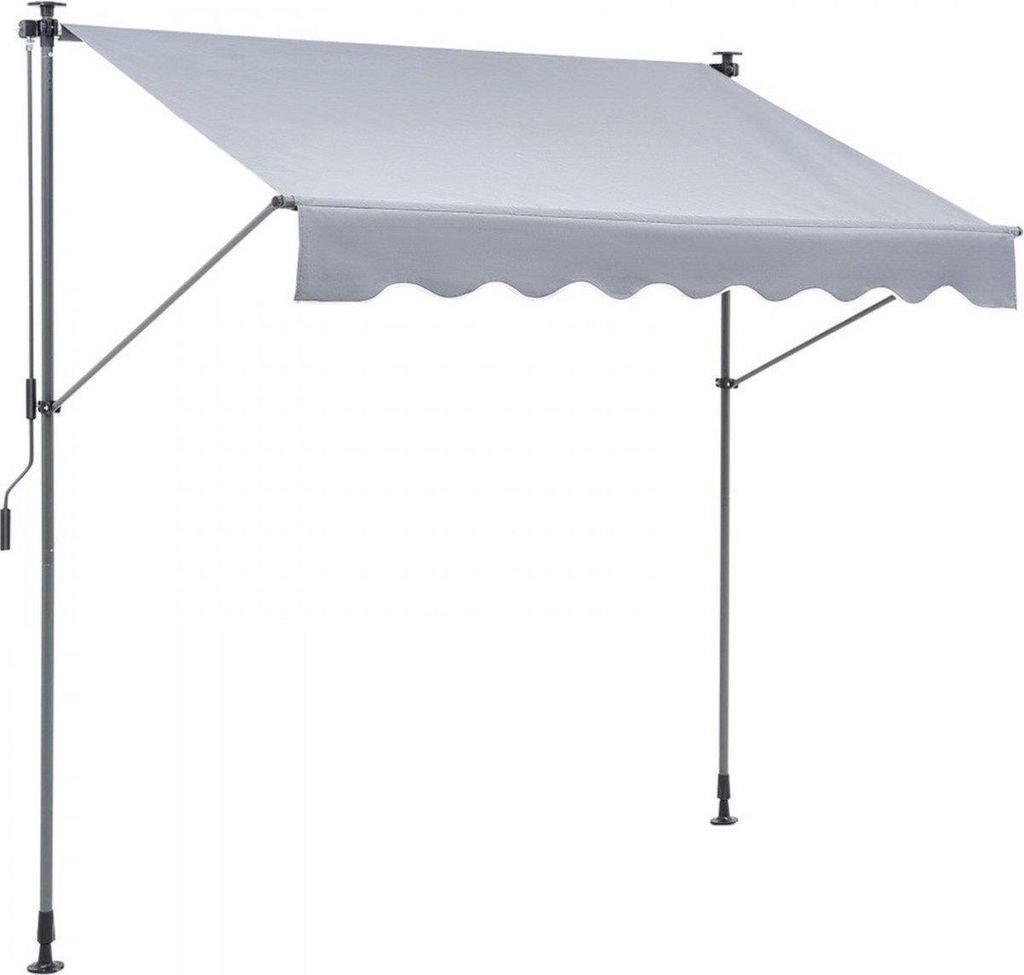 Ausziehbare Markise – Balkon- und Terrassenbeschattung – Knikarmschirm – Polyurethanbeschichtetes Polyester – Höhenverstellbar – 2 x 1,2...