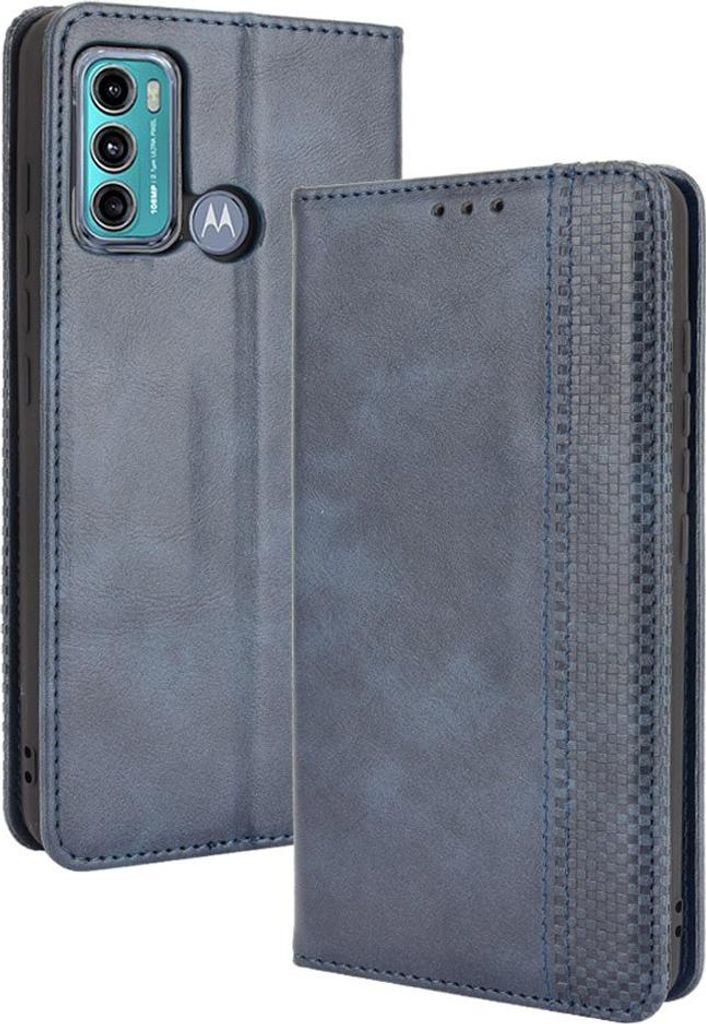 Motorola Moto G60 Hülle - Coverup Vintage Style Klapphülle - Blau