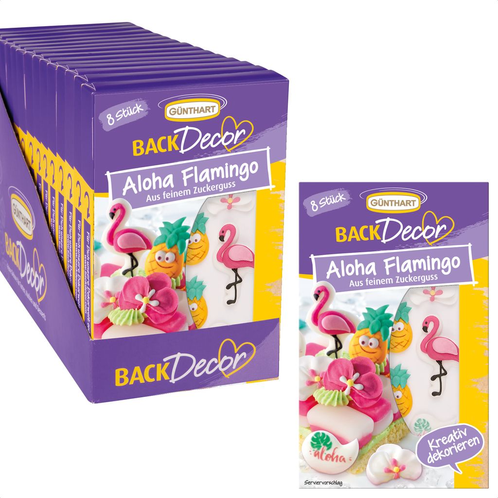 BackDecor VKE mit 15 Packungen, Aloha Flamingos Produktbild 