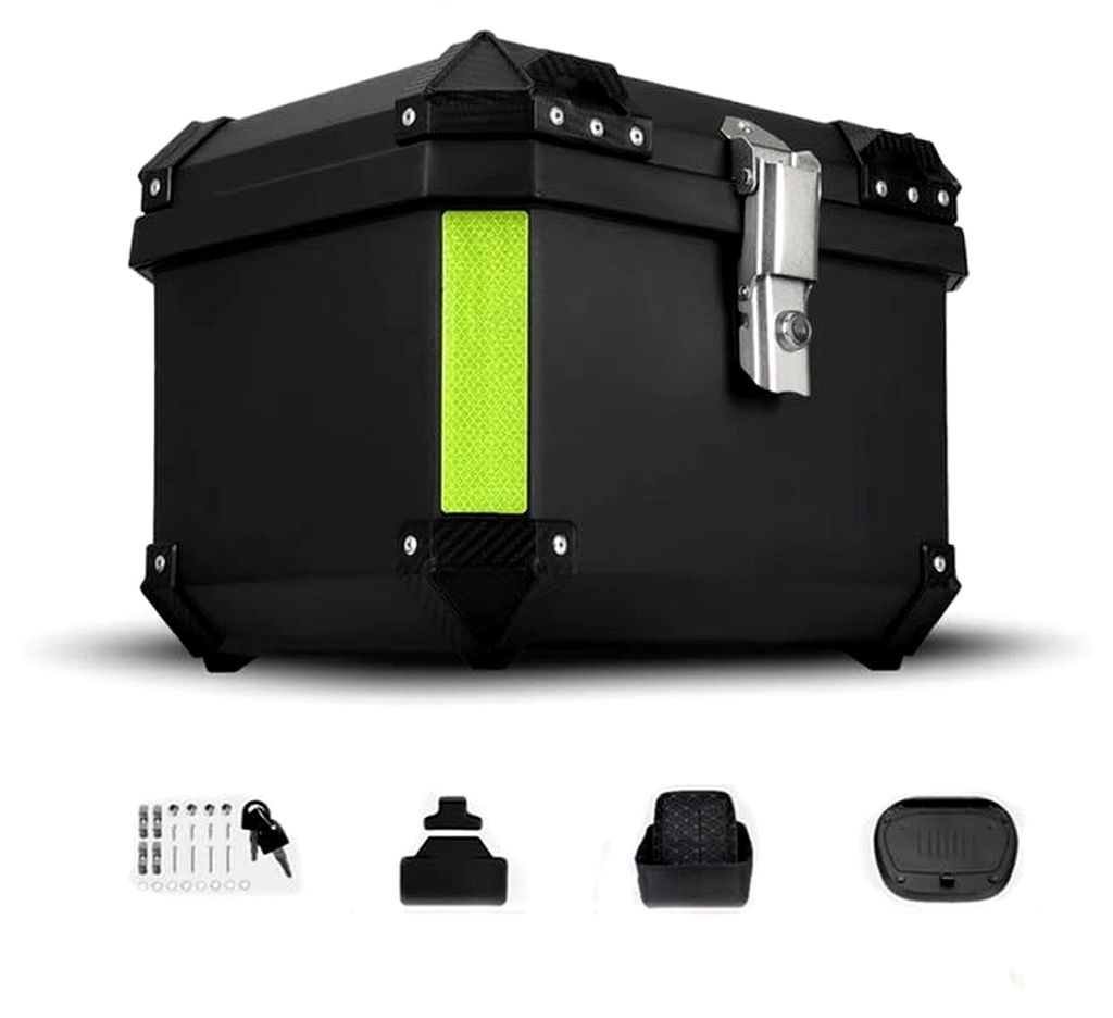 45L/57L Motorrad-Heckbox, universal, wasserdicht, staubdicht und diebstahlsicher, Gepäckbox für Helme mit Sicherheitsschloss