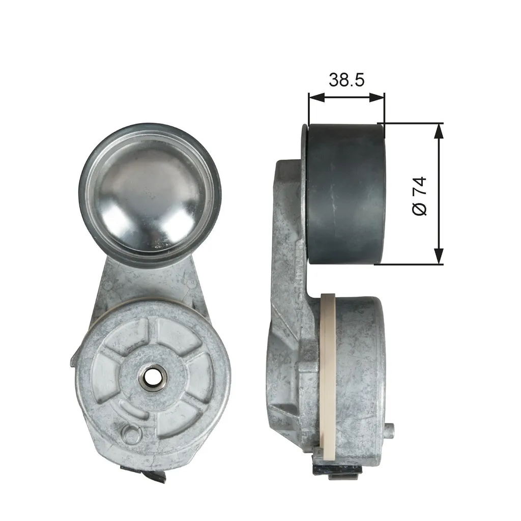 Galet Tendeur Gates T38713 Robuste de Ø74mm pour Courroie Volvo 7300