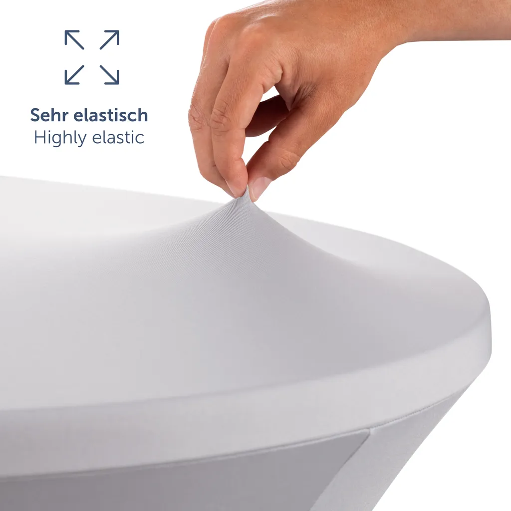Housse Table Haute Stretch : Solution Zéro Pli et Pieds Ultra-Résistants - 3
