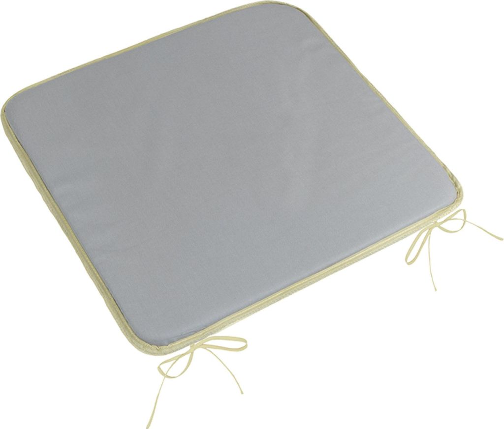 Sitzkissen Adele einfarbig - 40x40 cm - Grau