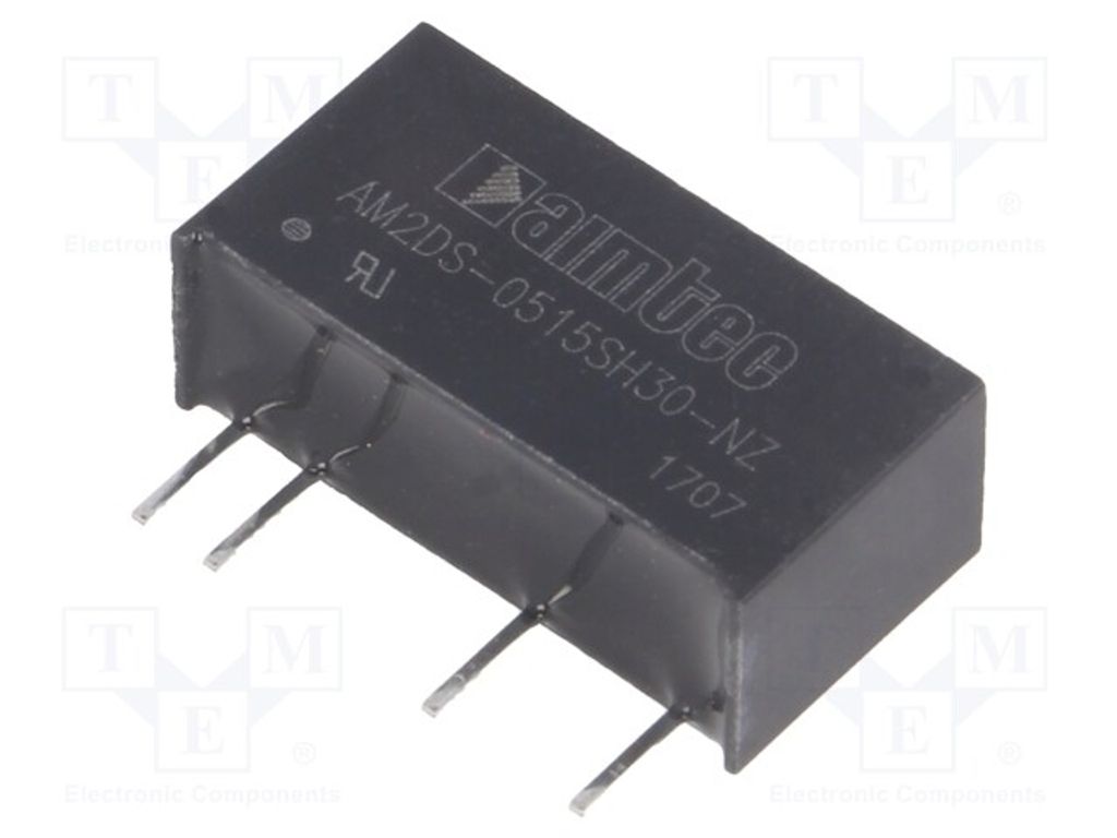 1x Wandler: DC/DC IAusg: 133mA 15VDC SIP7 2W UEing: 4,5÷5,5V 2,4g AM2DS-0515SH30-NZ