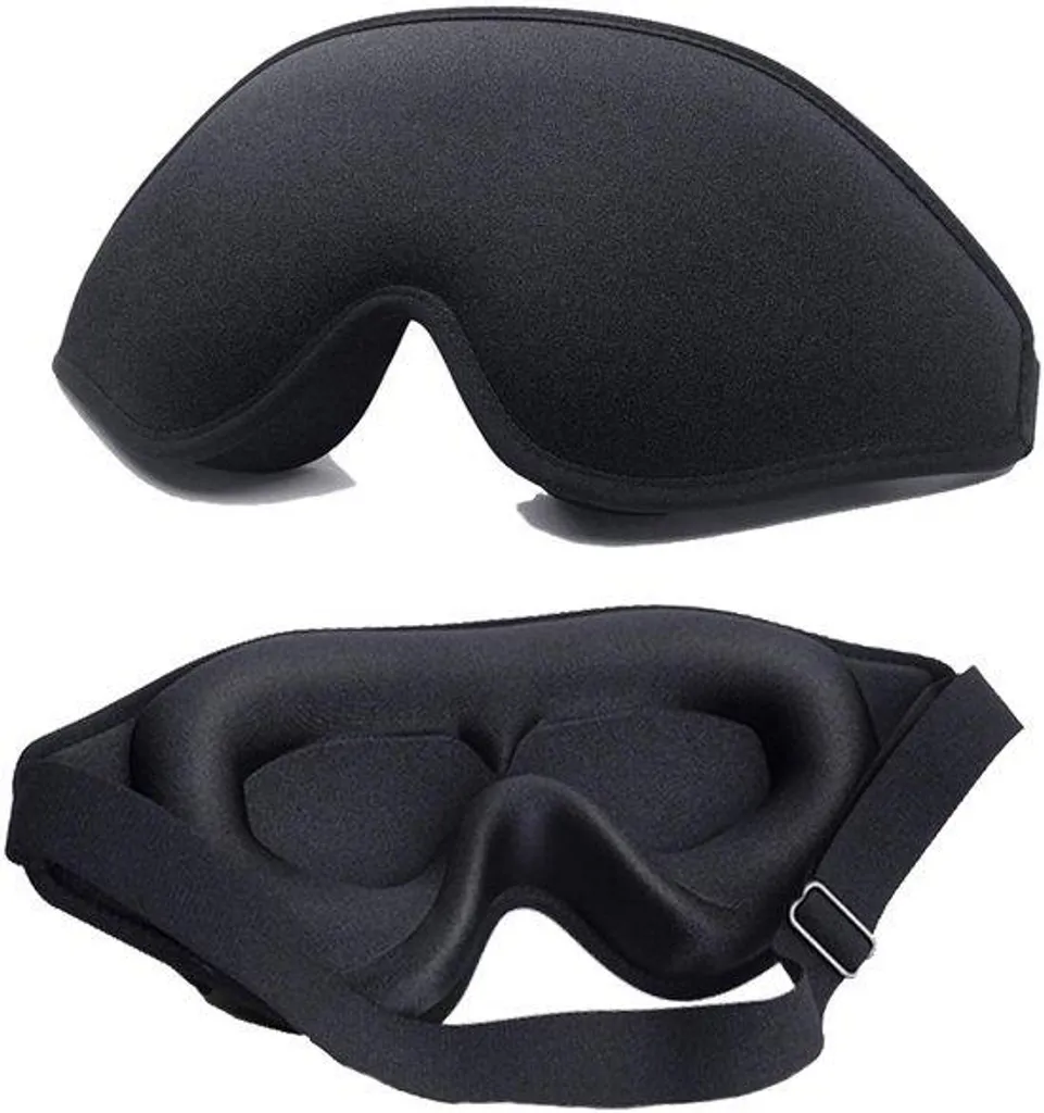 Masque de sommeil élastique et opaque avec mousse à mémoire de forme