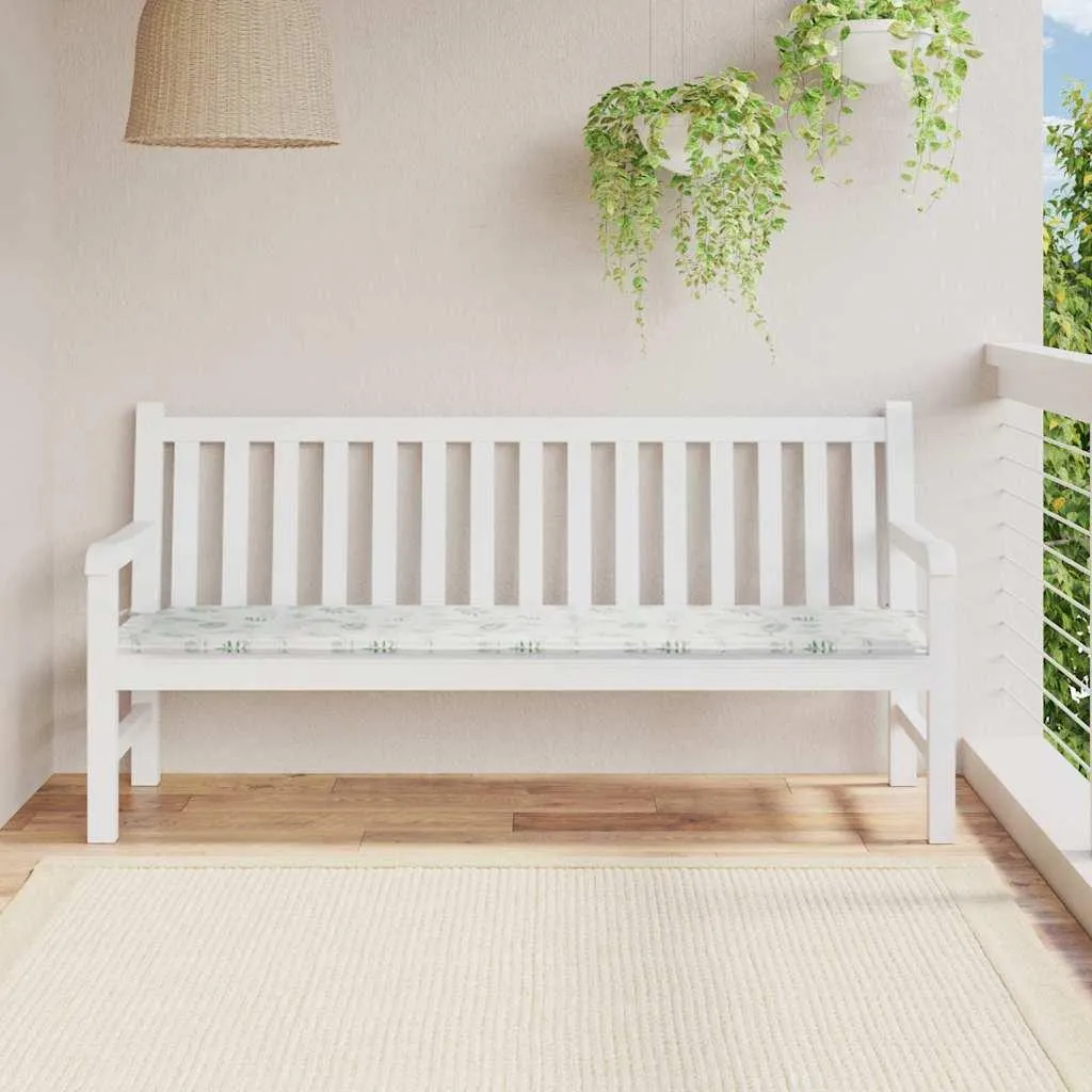 Cuscino Impermeabile Panca 150x50 vidaXL Foglie Oxford Design
